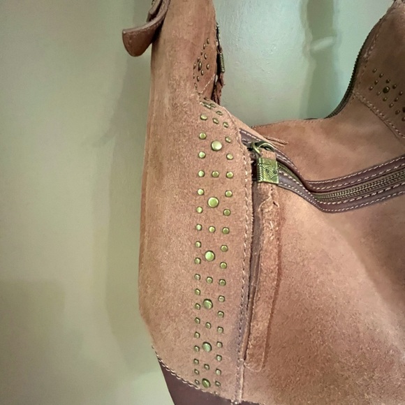 The Sak Soft Brown Suede Shoulder Bag - Picture 8 of 10